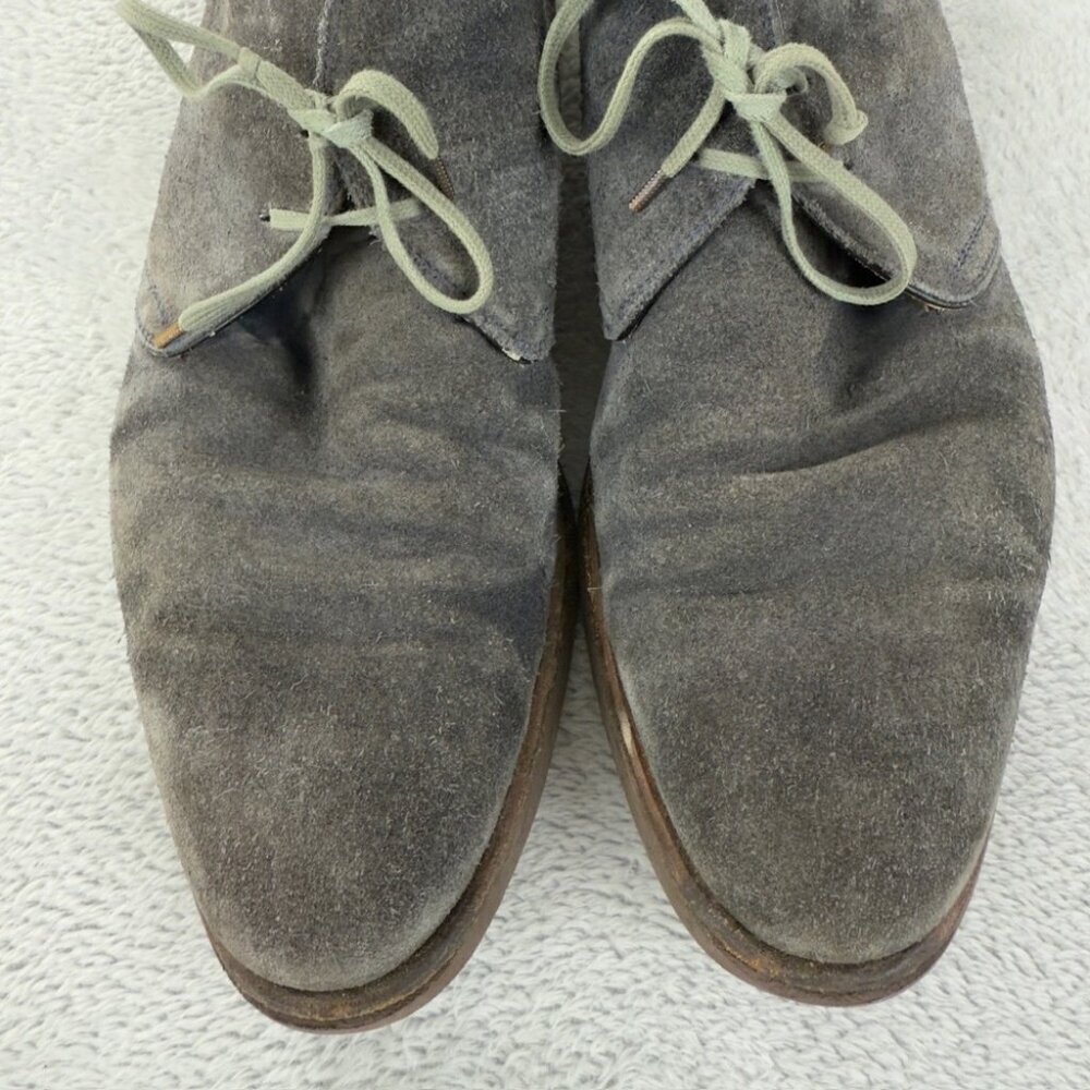 Isaia Napoli Men Sz 8.5 US/7.5 UK/41.5 EU Grey Suede Ankle Boots Made Italy - Picture 13 of 14